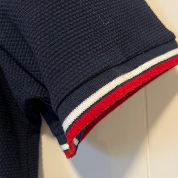 BNWT Ben Sherman Navy Polo Shirt with Red and White Accents Size Medium - Picture 4 of 8